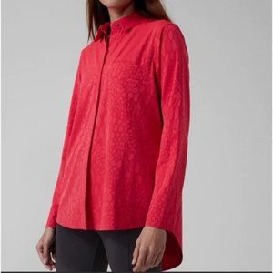 Athleta Urbanite Textured Top Matador Red - size S